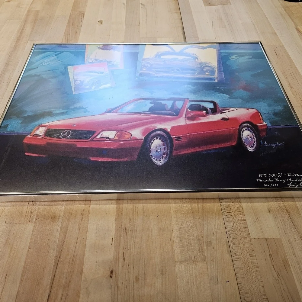 Mercedes-Benz 1990 500SL Limited Print Dennis Hoyt Numbered 144/200 18